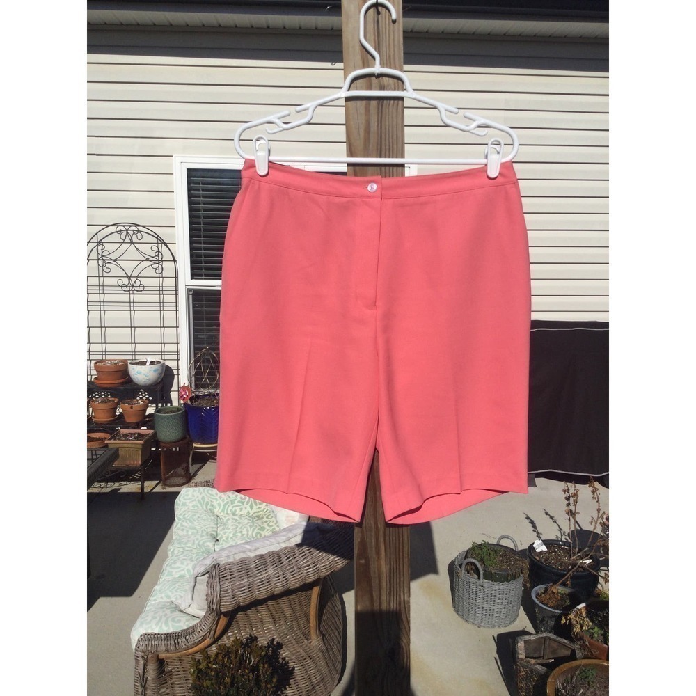 EP pro Womens golf shorts size 12 peach pink long‎ Bermuda preppy beachy modest
